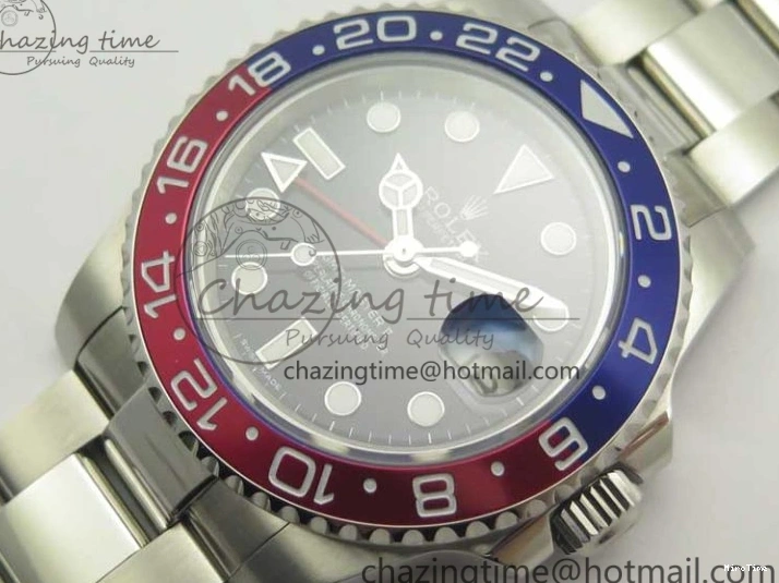 MiroTime 0519 GMT Master II 116719 BLRO GMF 904L Steel Edition Blue Dial on Bracelet A Sporty 3385